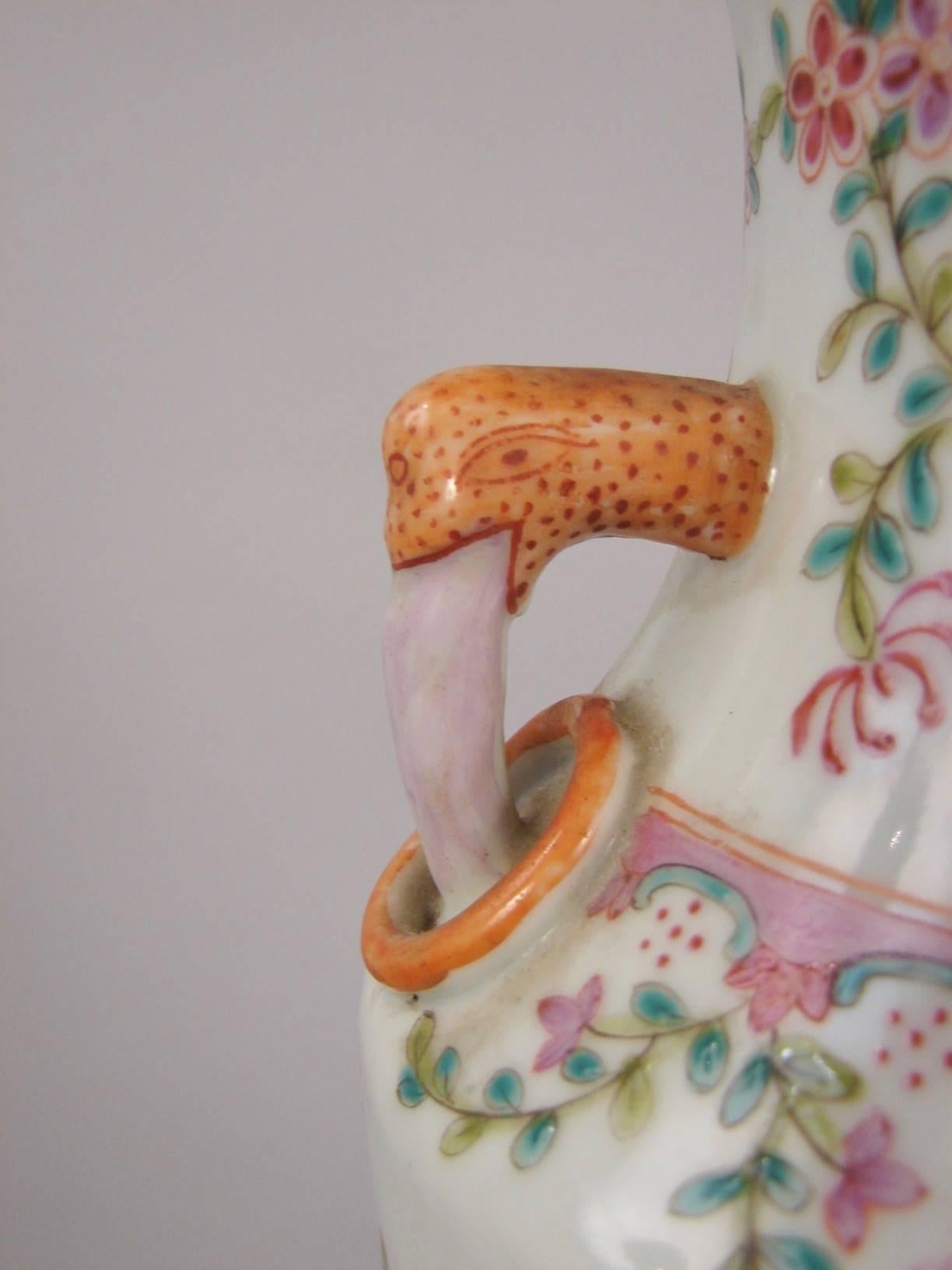 Chinese Export Famille Rose Vase Now Electrified In Excellent Condition In San Francisco, CA