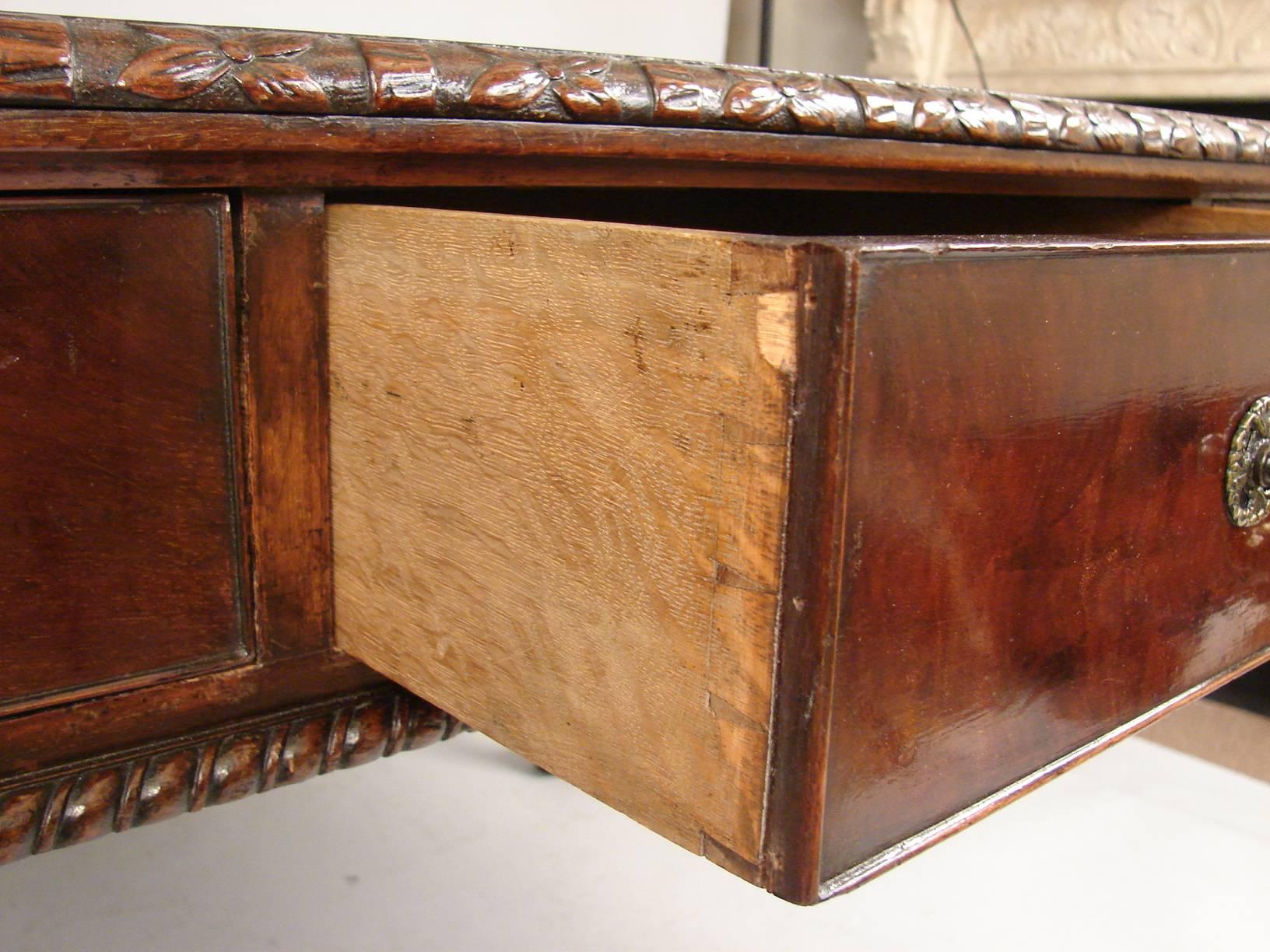 18th Century Georgian Style Partners Writing Table with Six Drawers