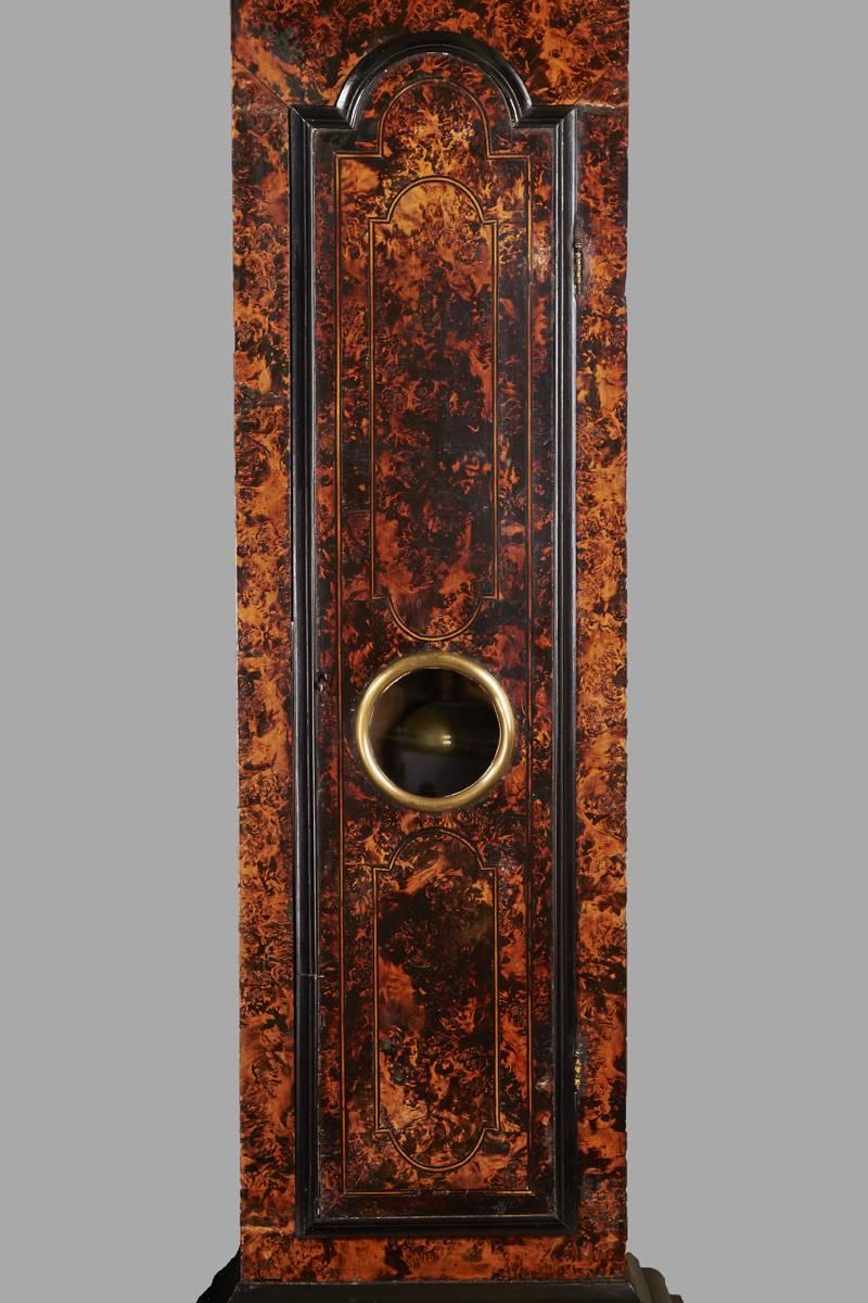  Faux Mulberry Dutch Tall-Cased Clock by William Gib, Rotterdam, circa 1700 In Good Condition In San Francisco, CA