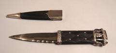 Scottish Sterling Mounted Dagger with Sheath