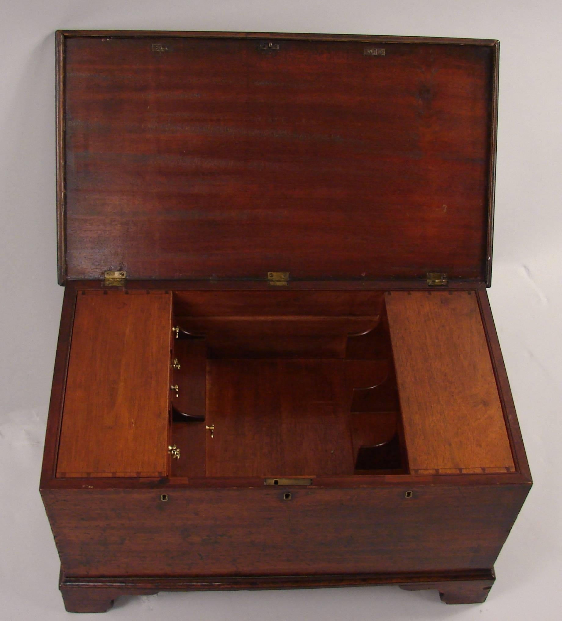 George III Finely Made Small Georgian Chest with Fitted Interior