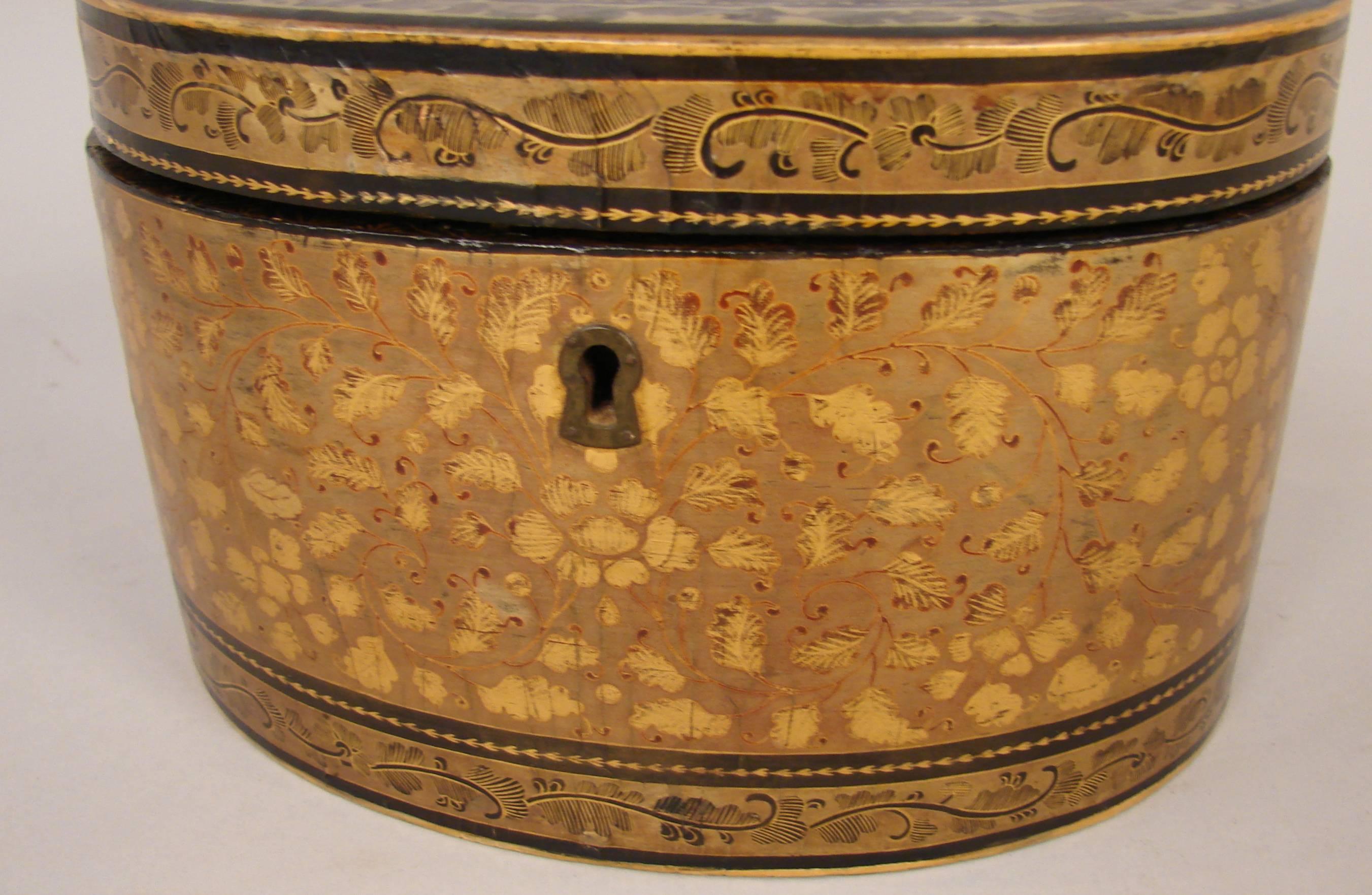 Chinese Export Oval China Trade Tea Caddy