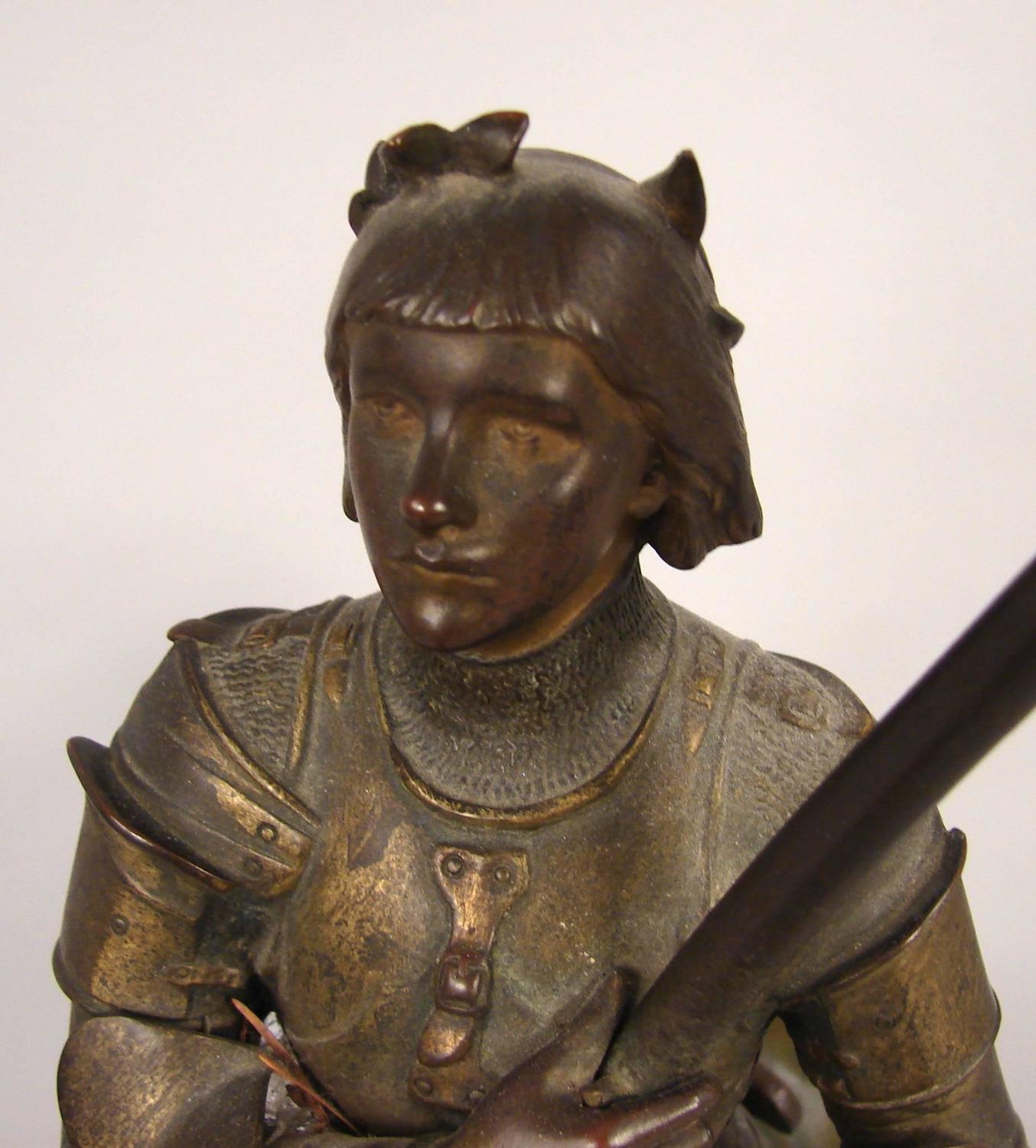 Fine Bronze Sculpture of Jeanne d'Arc by Antonin Mercie (18451916) at