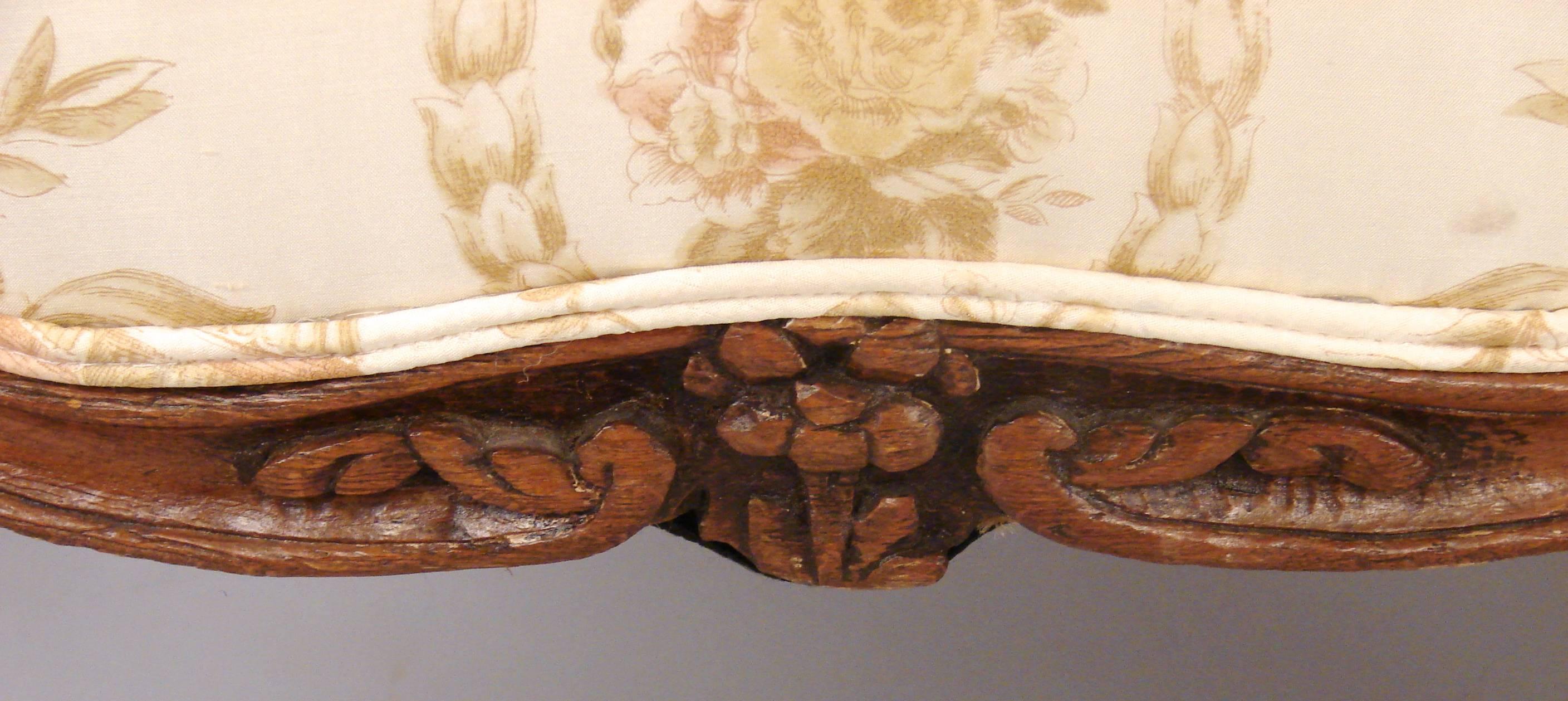 Mid-19th Century Pair of French Walnut Louis XV Style Armchairs