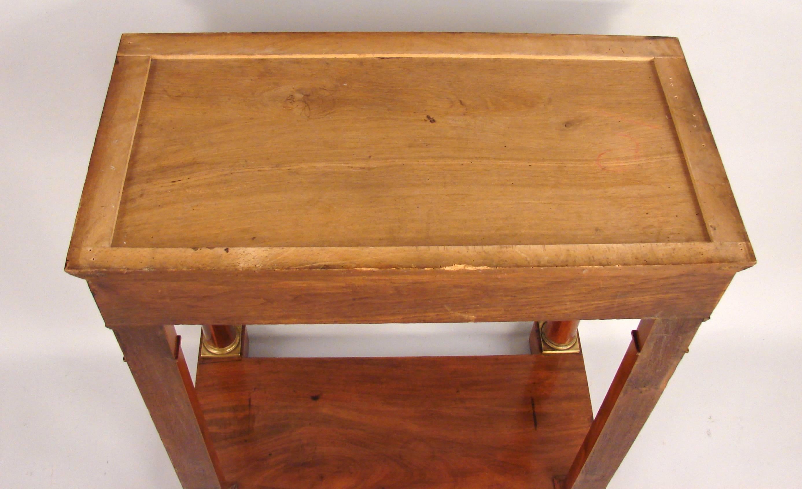 Charles X Mahogany Small Console Table In Excellent Condition In San Francisco, CA
