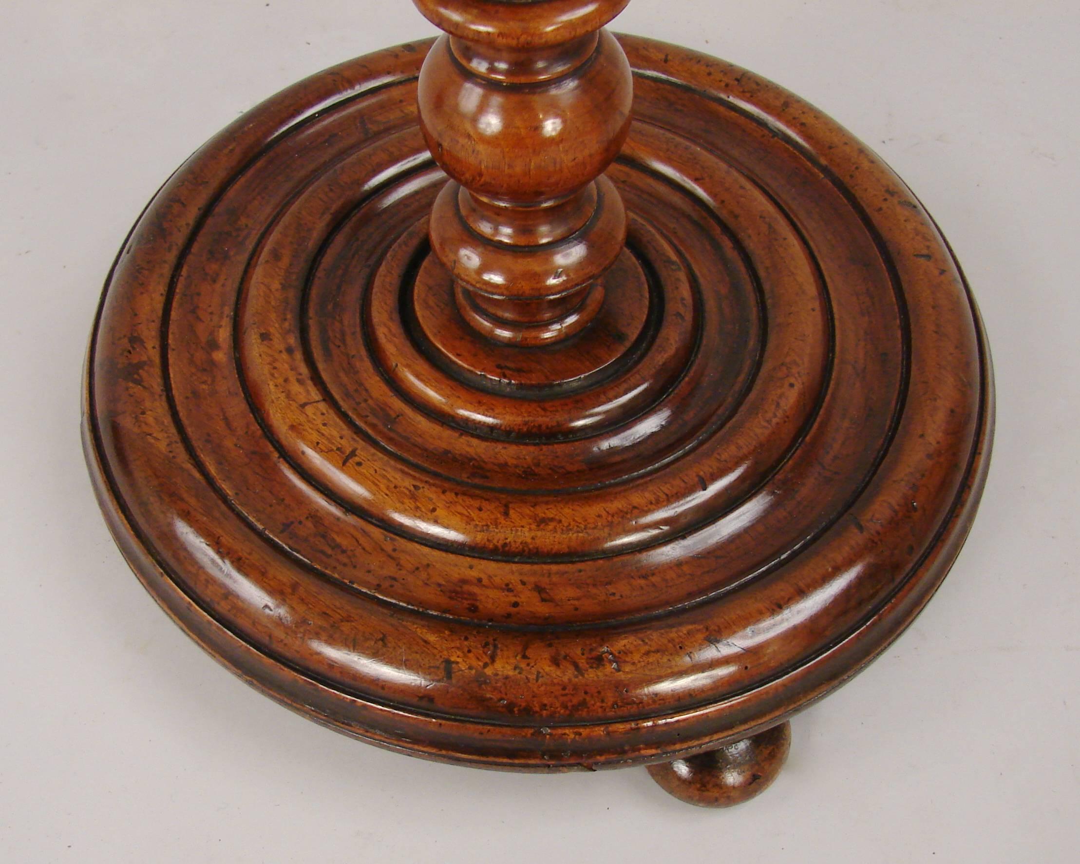 18th Century William and Mary Walnut Candle Stand