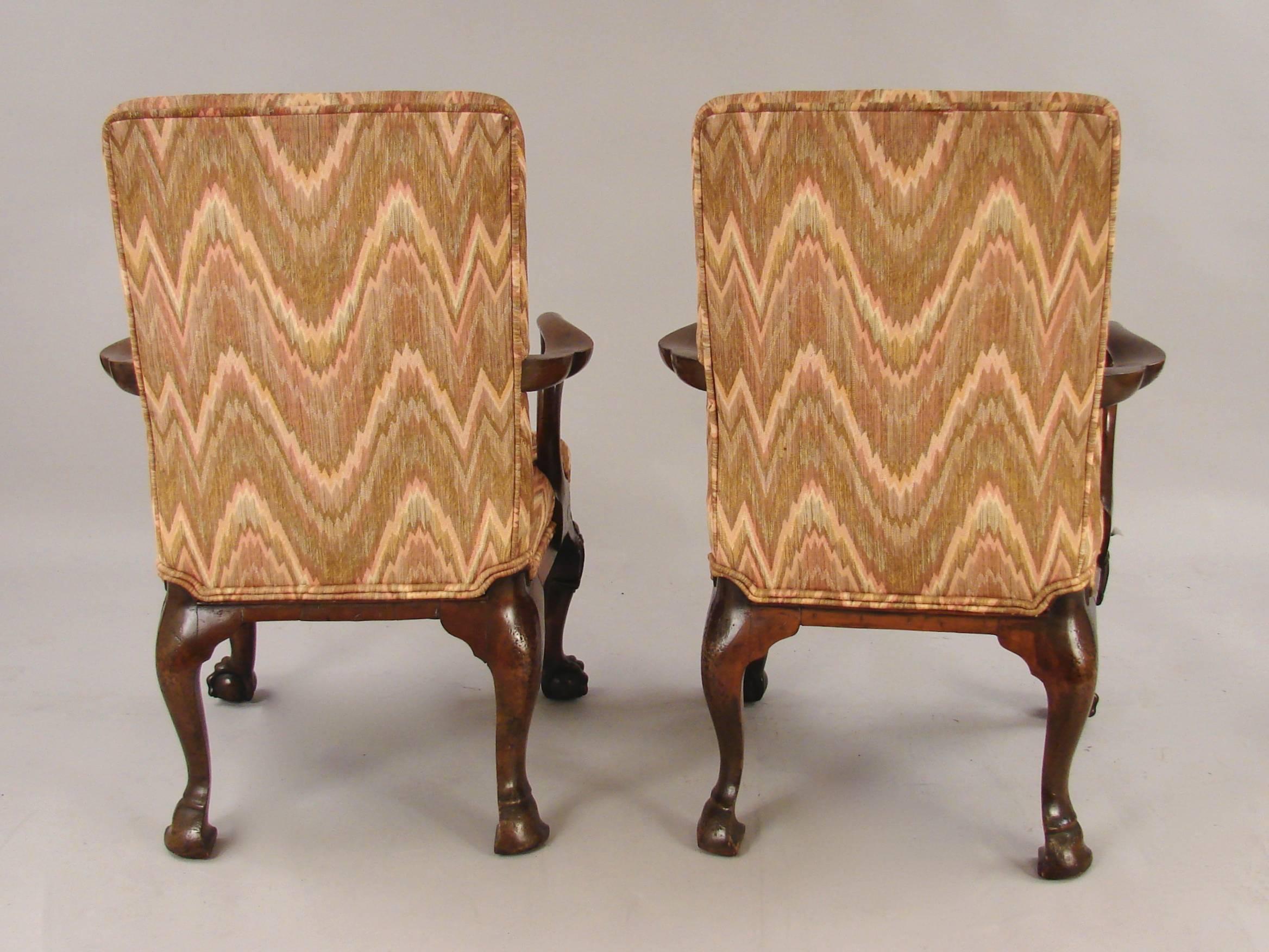 English Fine Pair of George II Style Mahogany Child's Chairs
