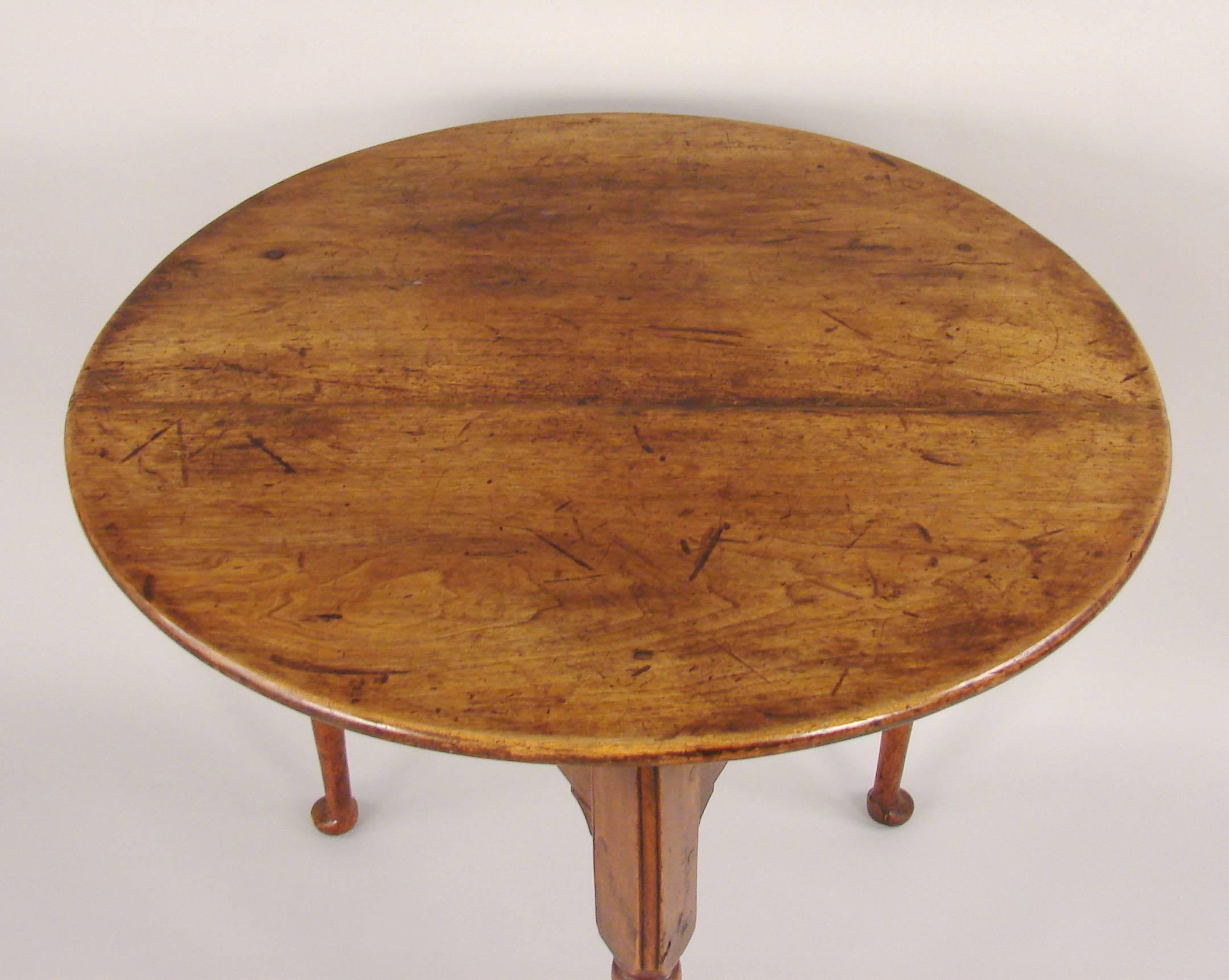 English George II Walnut Tavern Table