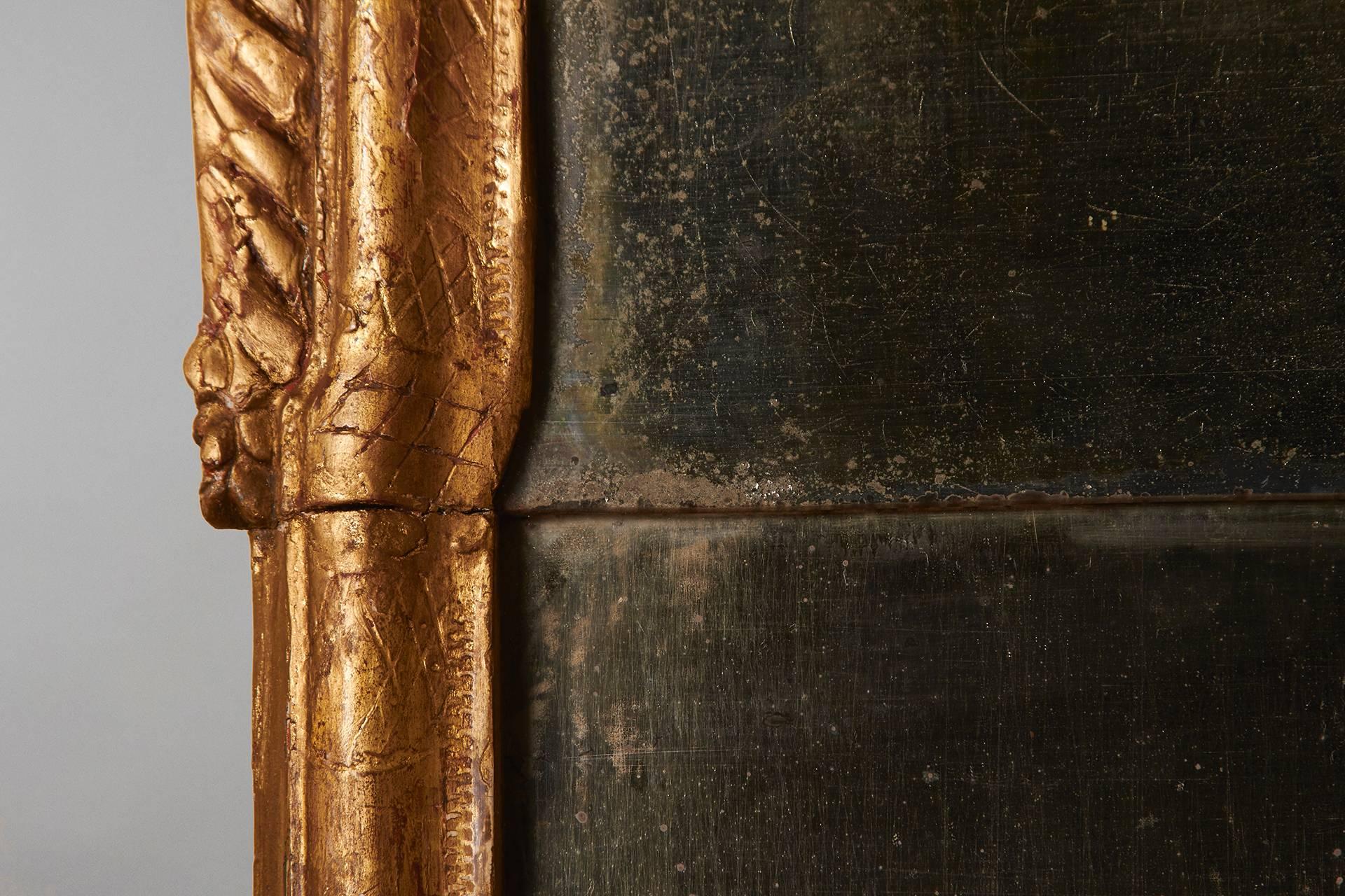 George II Carved Giltwood Mirror In Good Condition In San Francisco, CA