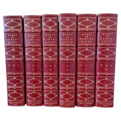 Robert Burns 6 Volumes Extra Illustrated Edition in Full Red Morocco Bindings