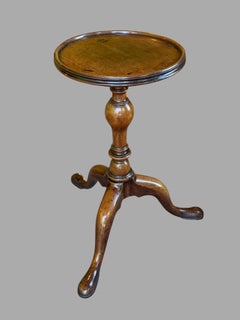 English George III Mahogany Kettle Stand or Wine Table with Dished Top