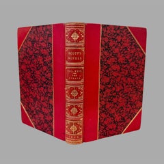 The Waverly Novels by Sir Walter Scott Complete in 48 Red Leather Bindings 1860