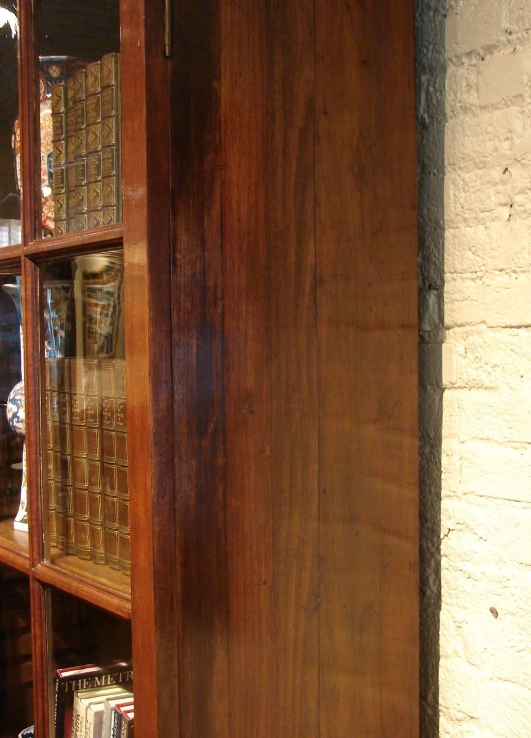 18th Century George III Mahogany Bookcase Cabinet with Single Drawer