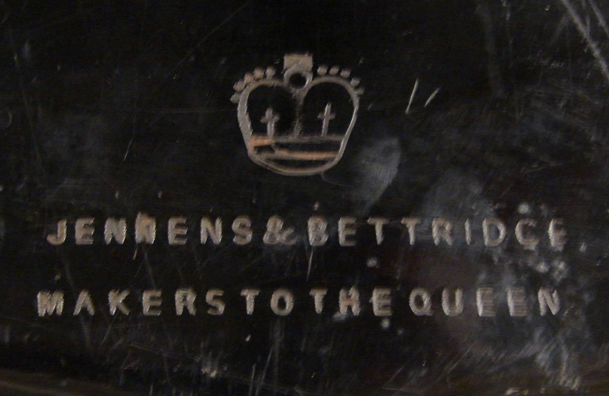 Victorian  Papier Mâché and Mother-of-Pearl Tray on Stand Signed Jennens and Bettridge