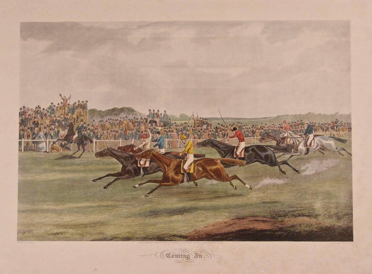 Pair of English Colored Engravings of Thoroughbred Racing after Alken 2