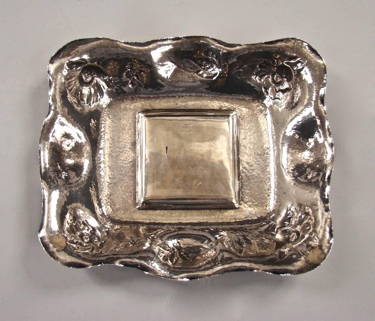 American Art Nouveau Sterling Silver Inkstand by Barbour Silver Company 3