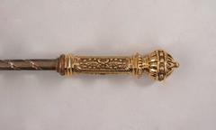 Four-Piece Set of English Victorian Brass and Steel Fire Tools
