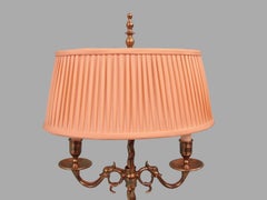 Pair of English Victorian Brass Adjustable Candelabra Now Electrified