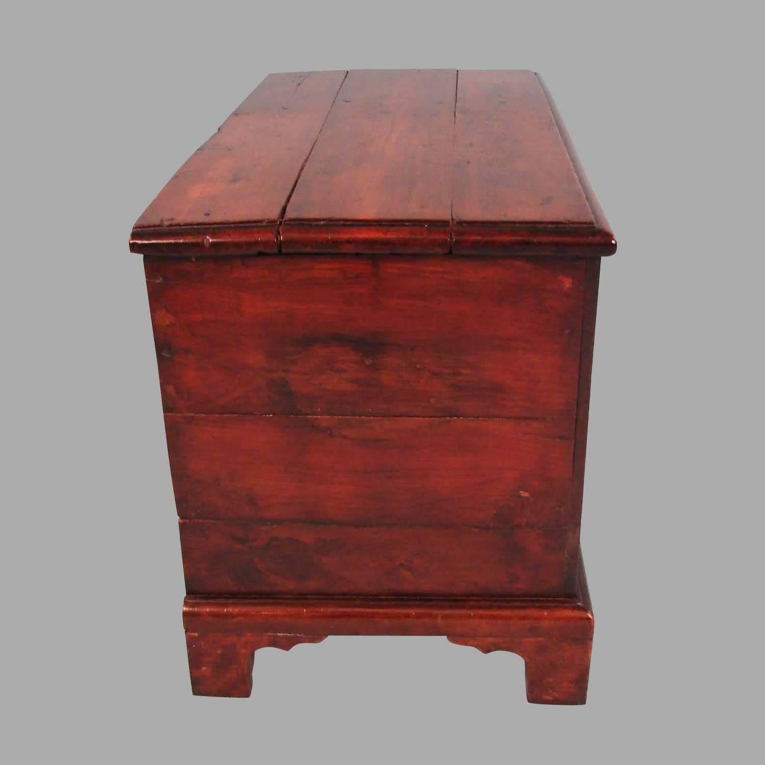 English Small Georgian Provincial Panelled Fruitwood Chest