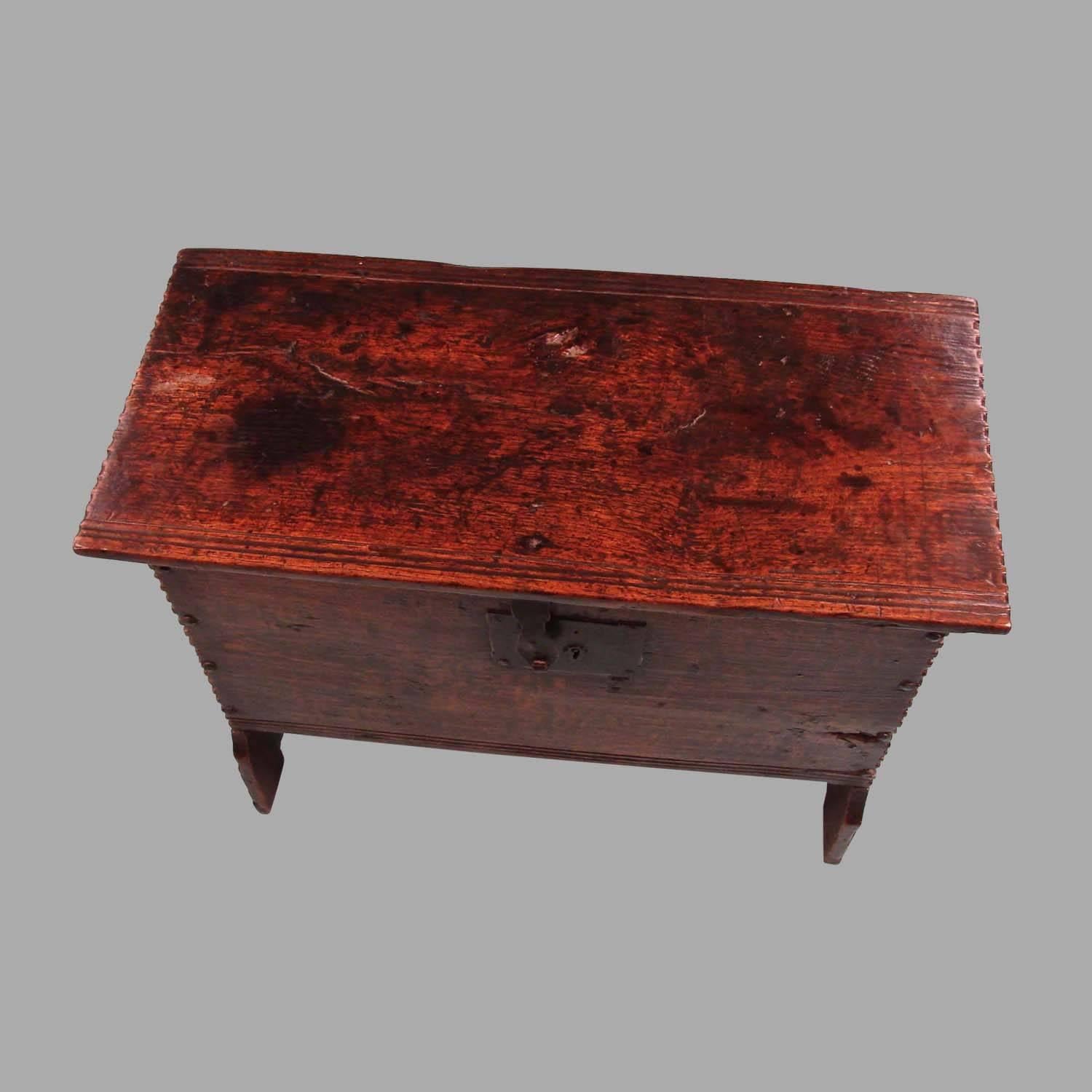 English James II Oak Chest of Small Size
