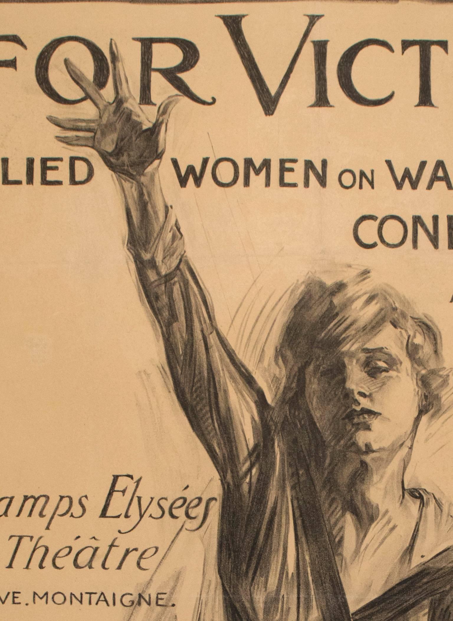 Paper Recruitment Poster for Women of War Services by Neysa McMein For Sale