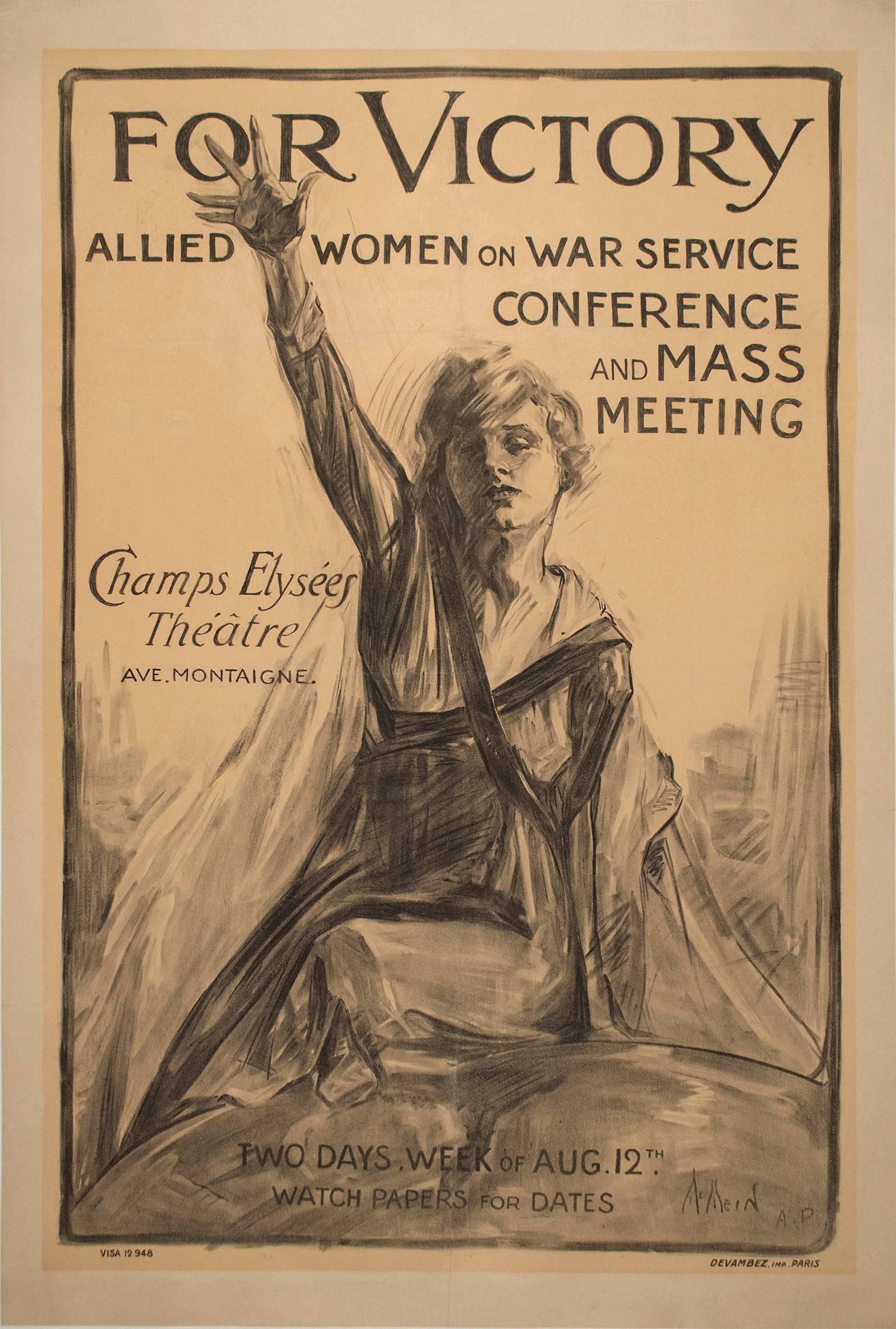 Recruitment Poster for Women of War Services by Neysa McMein For Sale 1