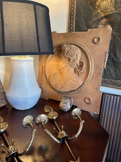 Rose Tarlow's ceramic Raffles Lamp with black silk oval shade