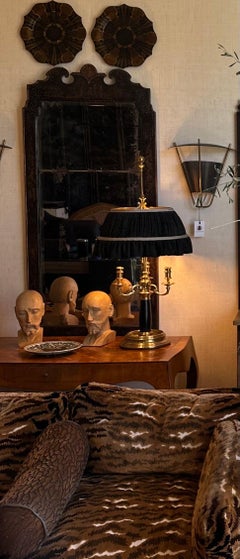 Sleek Italian parquetry inlay writing desk, Made in Italy