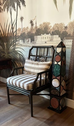 Pair of large Italian Grand Tour specimen marble obelisks