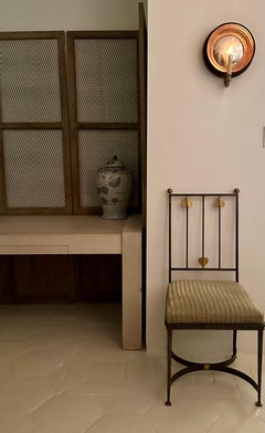 Unique cornflower blue and gray pottery baluster jar