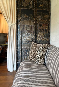 Custom Pair of Leopard Print Euro Pillows