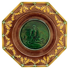 Antique 1867 Wedgwood Tremblay Majolica plate owned by André Leon Talley