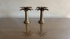 Ein Paar Vintage-Kerzenhalter aus Messing in Palmenform