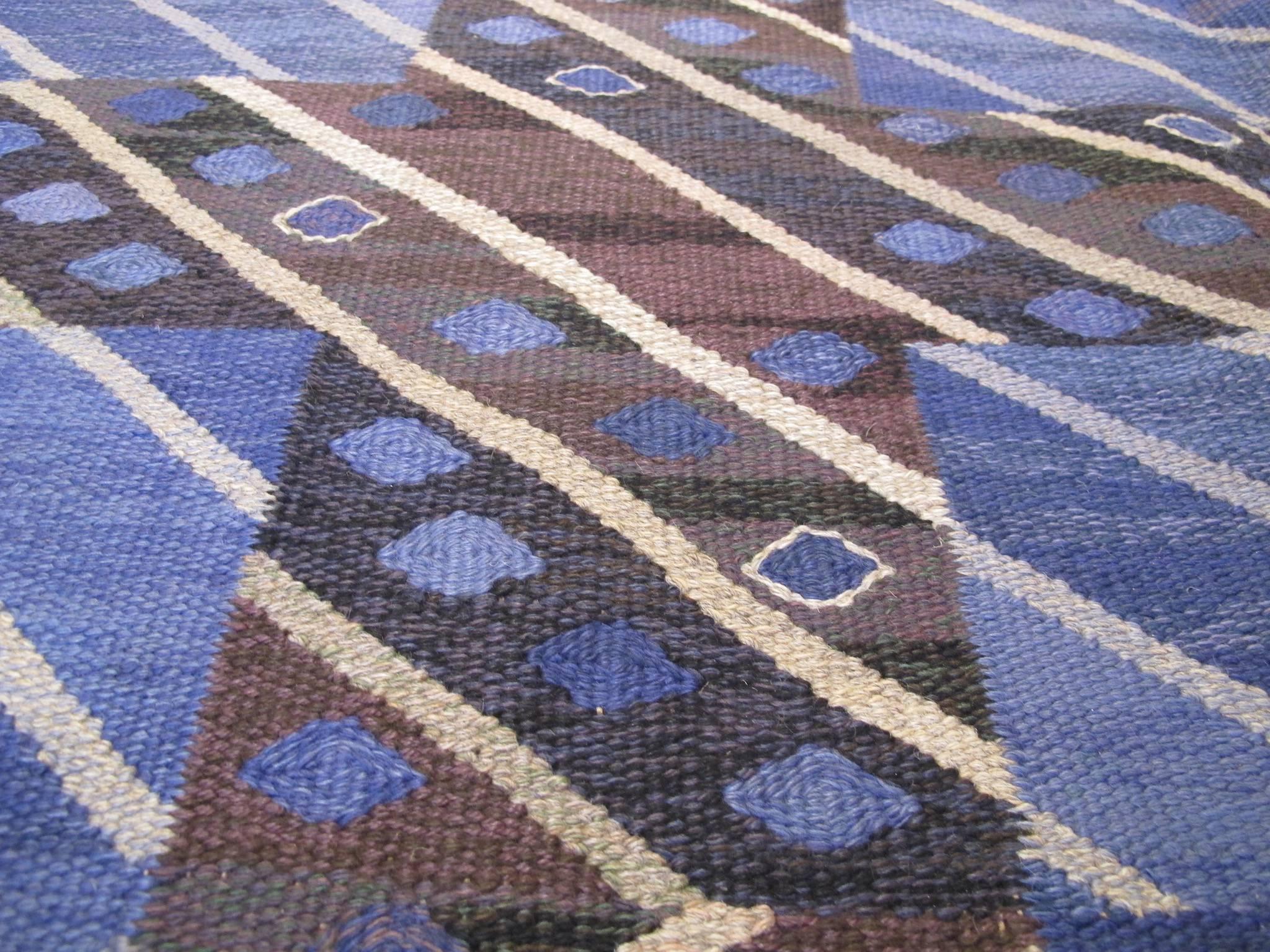 Mid 20th Century Blue Marta Maas-Fjetterström Rug 4