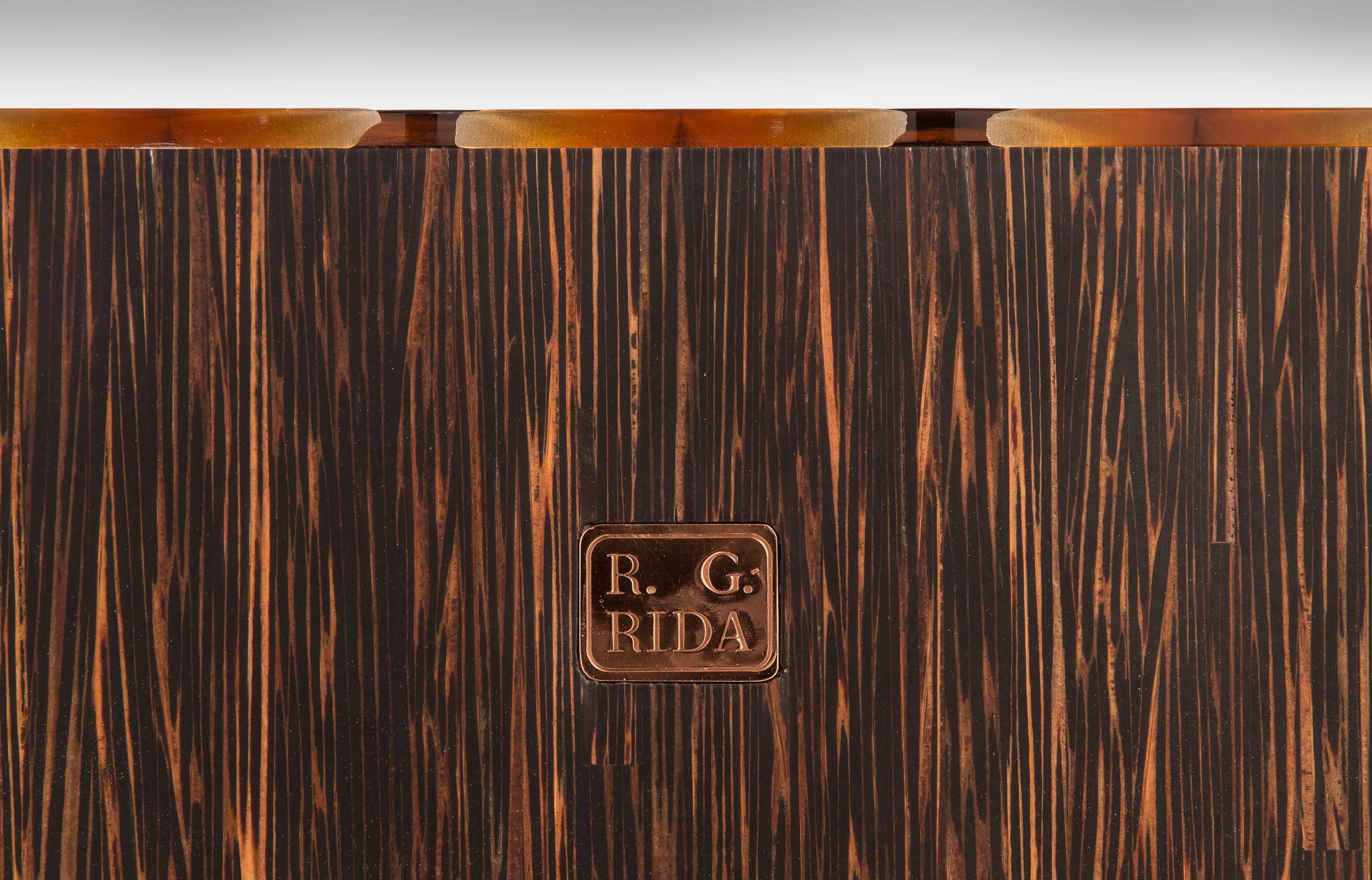 Roberto Rida, Limited Edition Glass and Palmwood Adone Cabinet 2