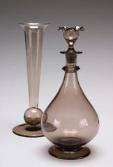 Simon Gate for Orrefors, Large Swedish Set of Smoked Amethyst Crystal Glassware