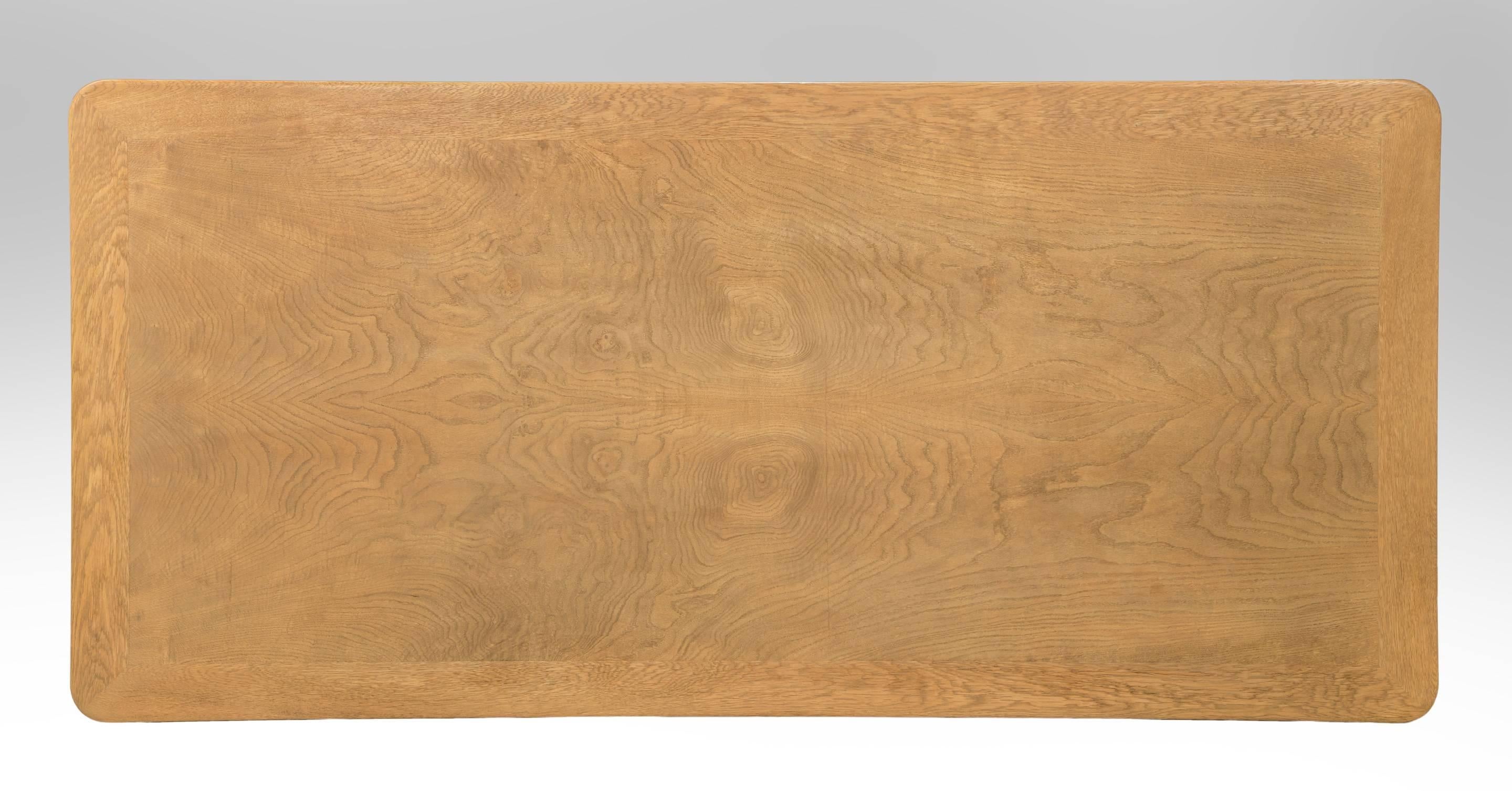 Frits Henningsen, Large Danish Elm and Oak Writing Table / Desk In Good Condition In New York, NY