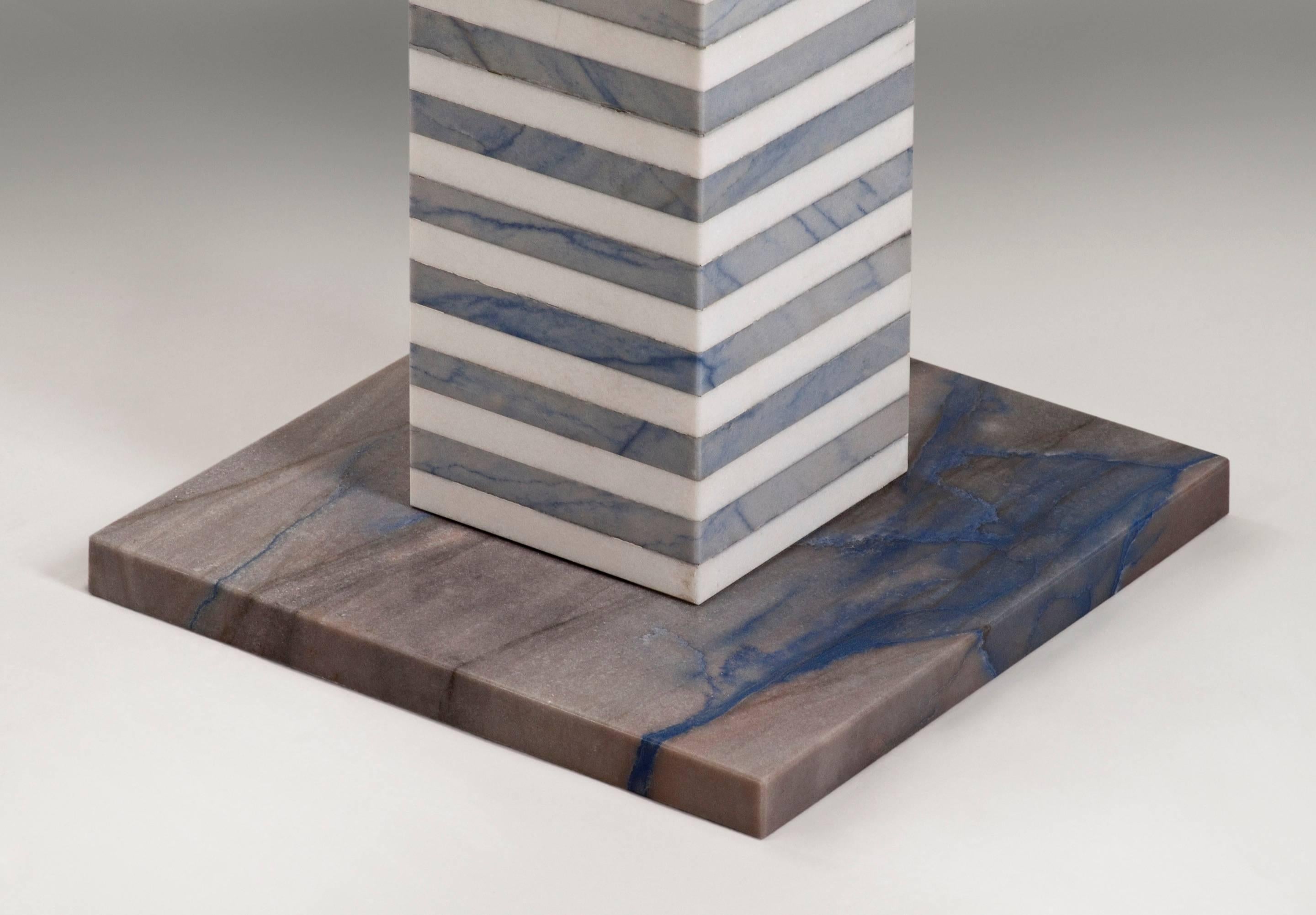 Ettore Sottsass, Italian Marble Pedestal, Stand No. 6 (Postmoderne) im Angebot