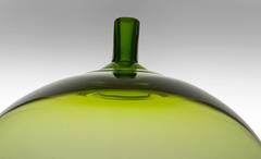 Ingeborg Lundin for Orrefors, Swedish Glass Apple Vase, Mid 20th Century