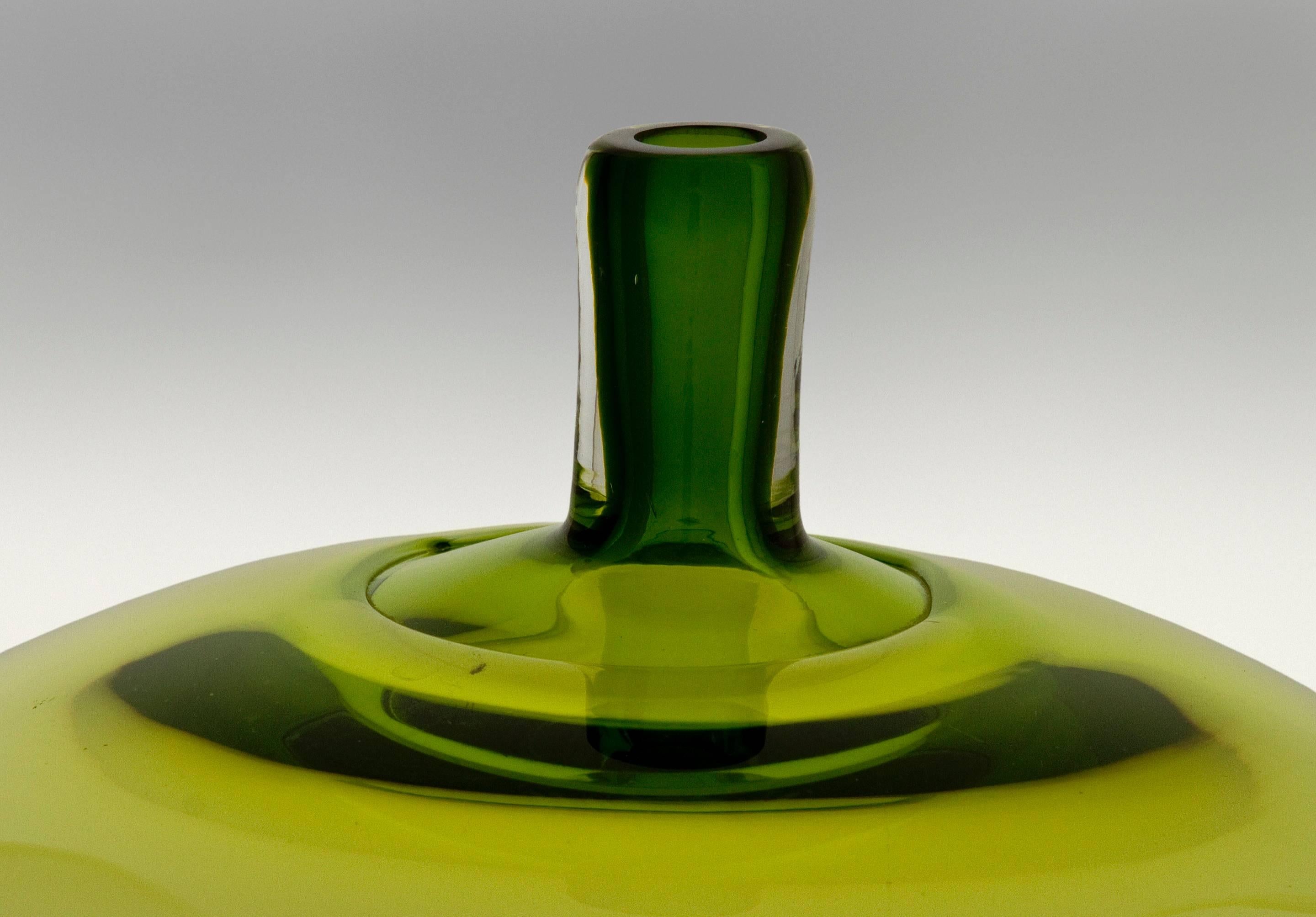 Mid-Century Modern Ingeborg Lundin for Orrefors, Swedish Glass Apple Vase