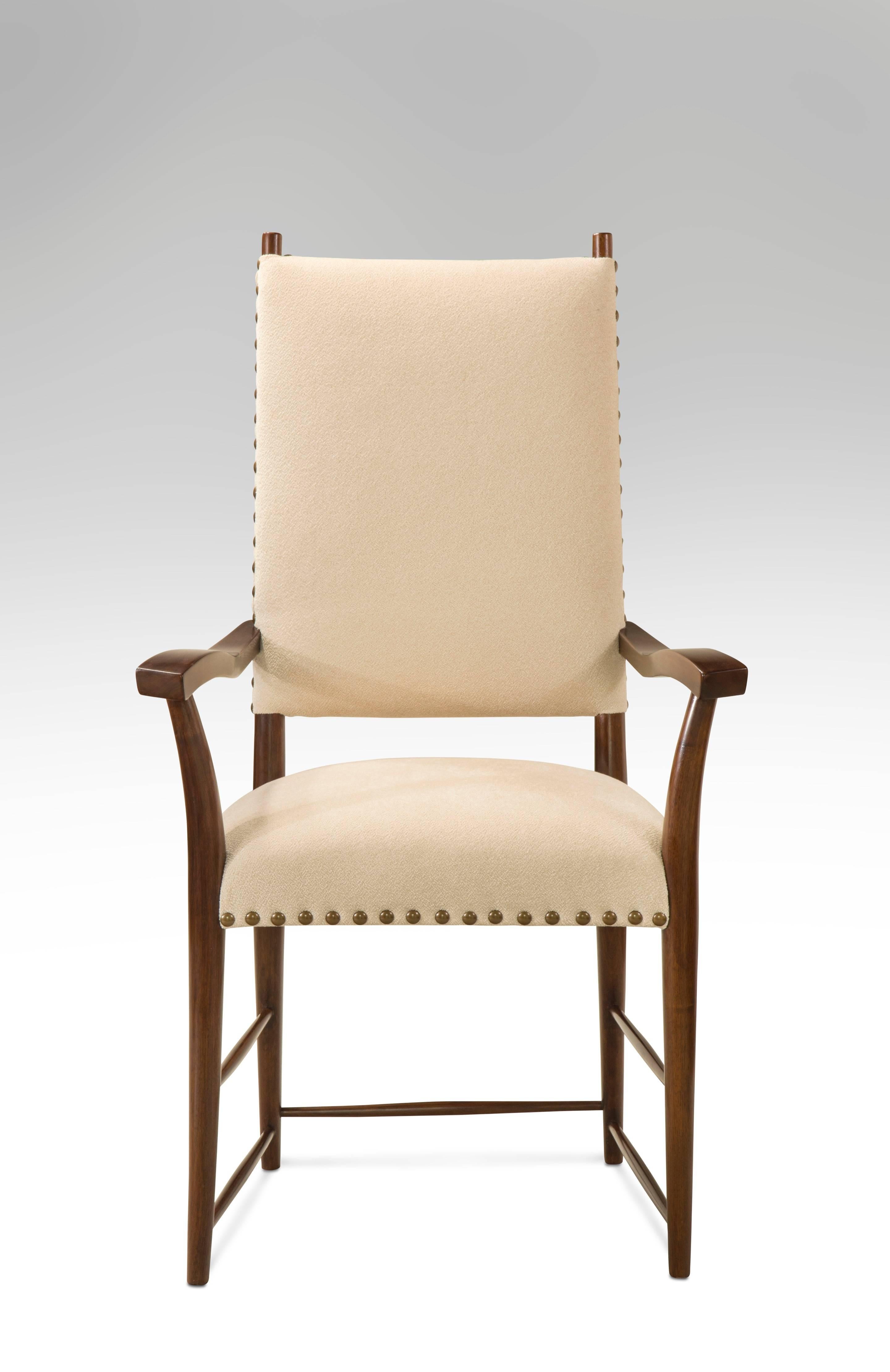 Set of 12 In the Manner of Josef Frank for Haus & Garten, Walnut Dining Chairs In Good Condition In New York, NY