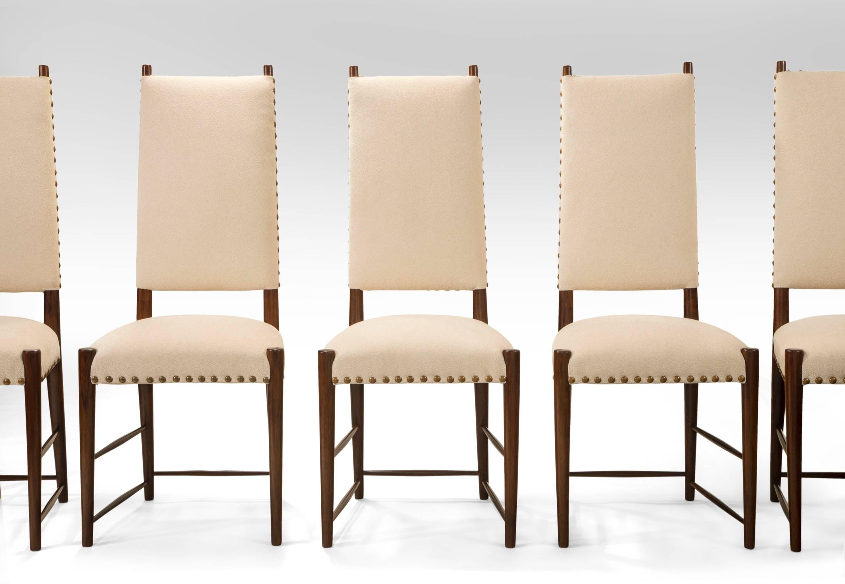 Modern Set of 12 In the Manner of Josef Frank for Haus & Garten, Walnut Dining Chairs