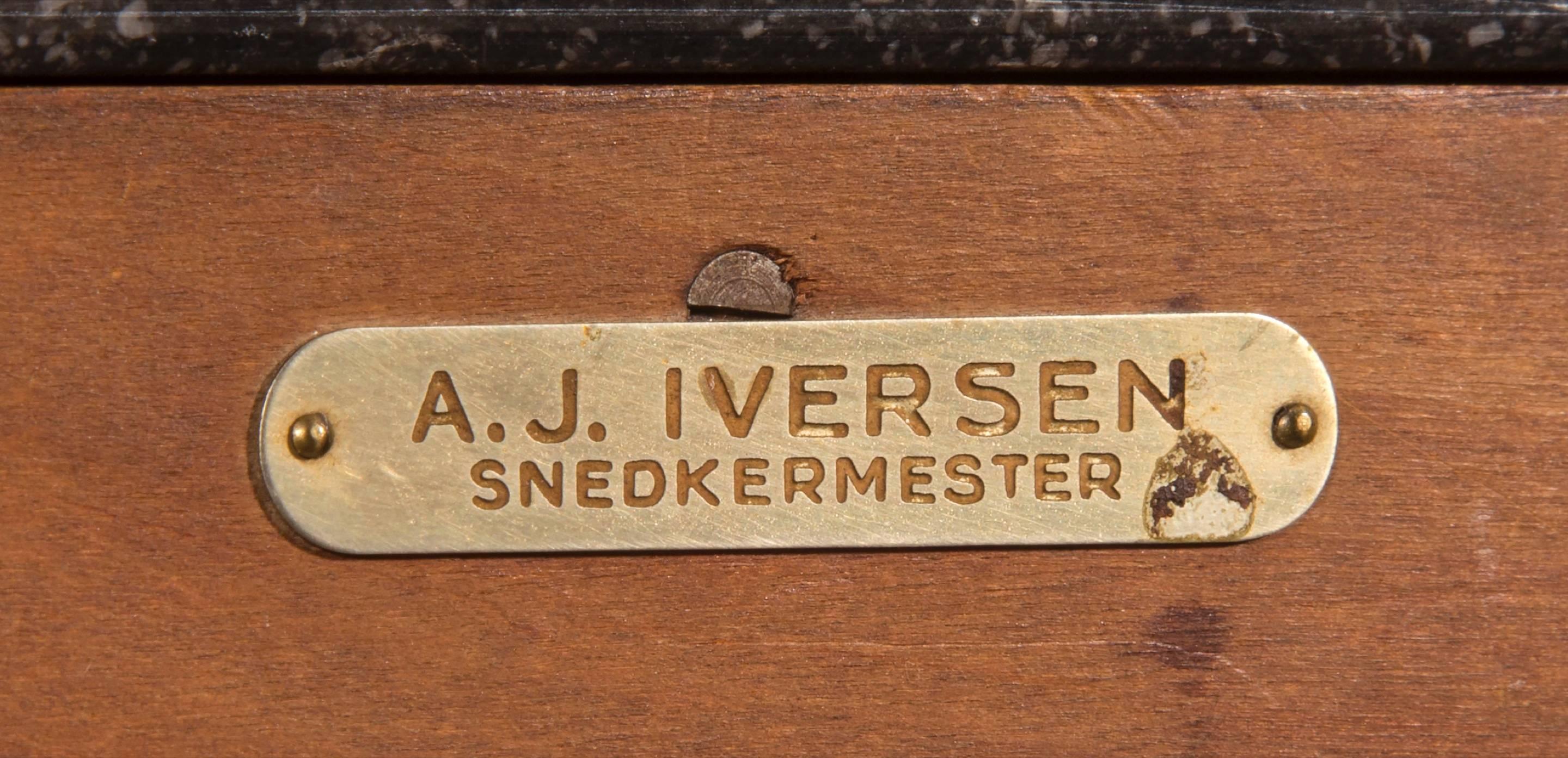 Danish Kaj Gottlob for A.J. Iversen, Rare and Important Mahogany Commode / Cabinet