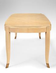 Guglielmo Ulrich Attributed, Rare Parchment & Brass Center / Dining Table / Desk