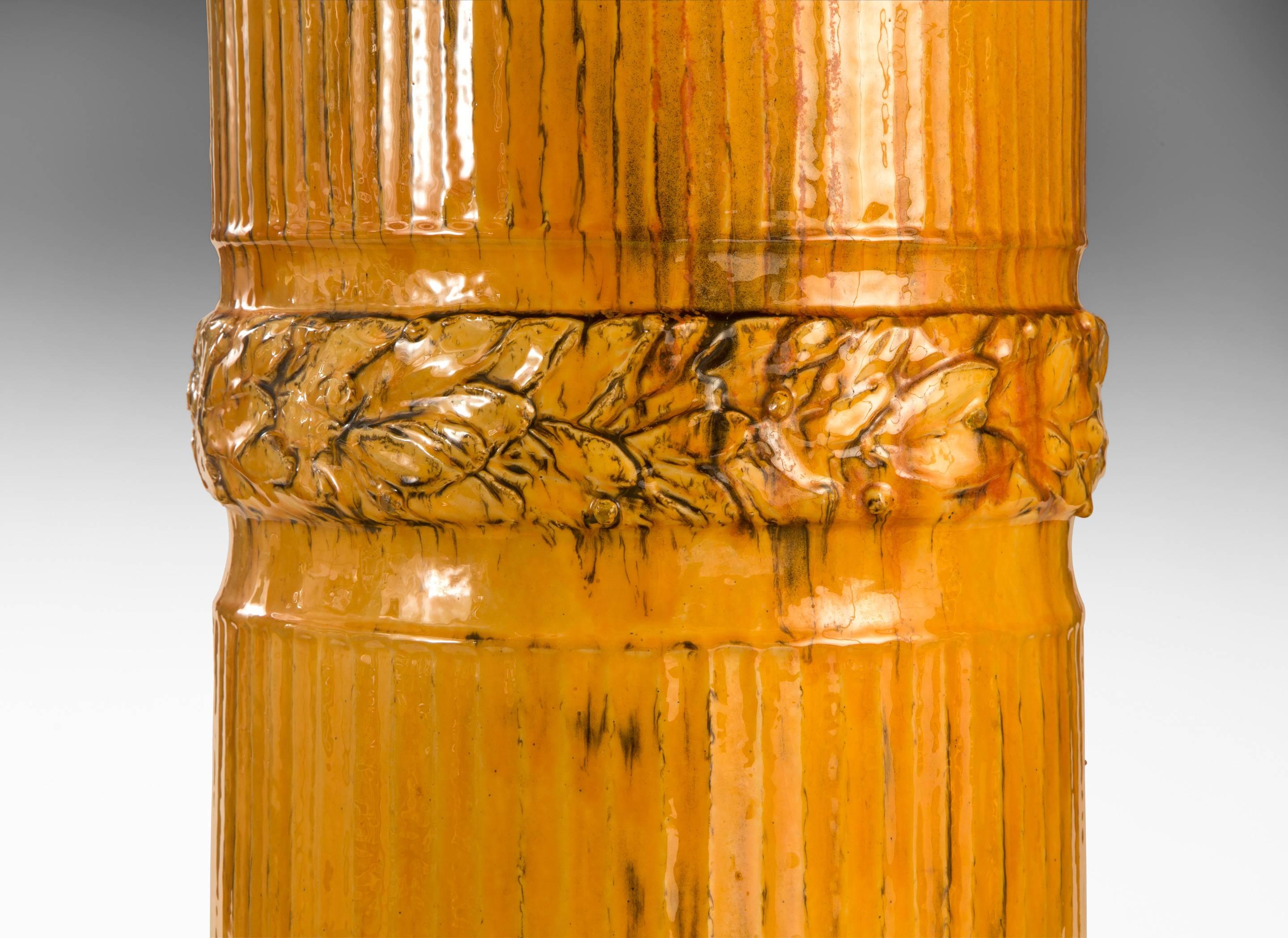 Svend Hammershøi for Kähler, Rare and Monumental Uranium Glaze Stoneware Vase In Good Condition In New York, NY
