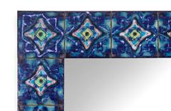 Bodil Eje for Illums Bolighus, Unique Enameled Copper Wall Mirror