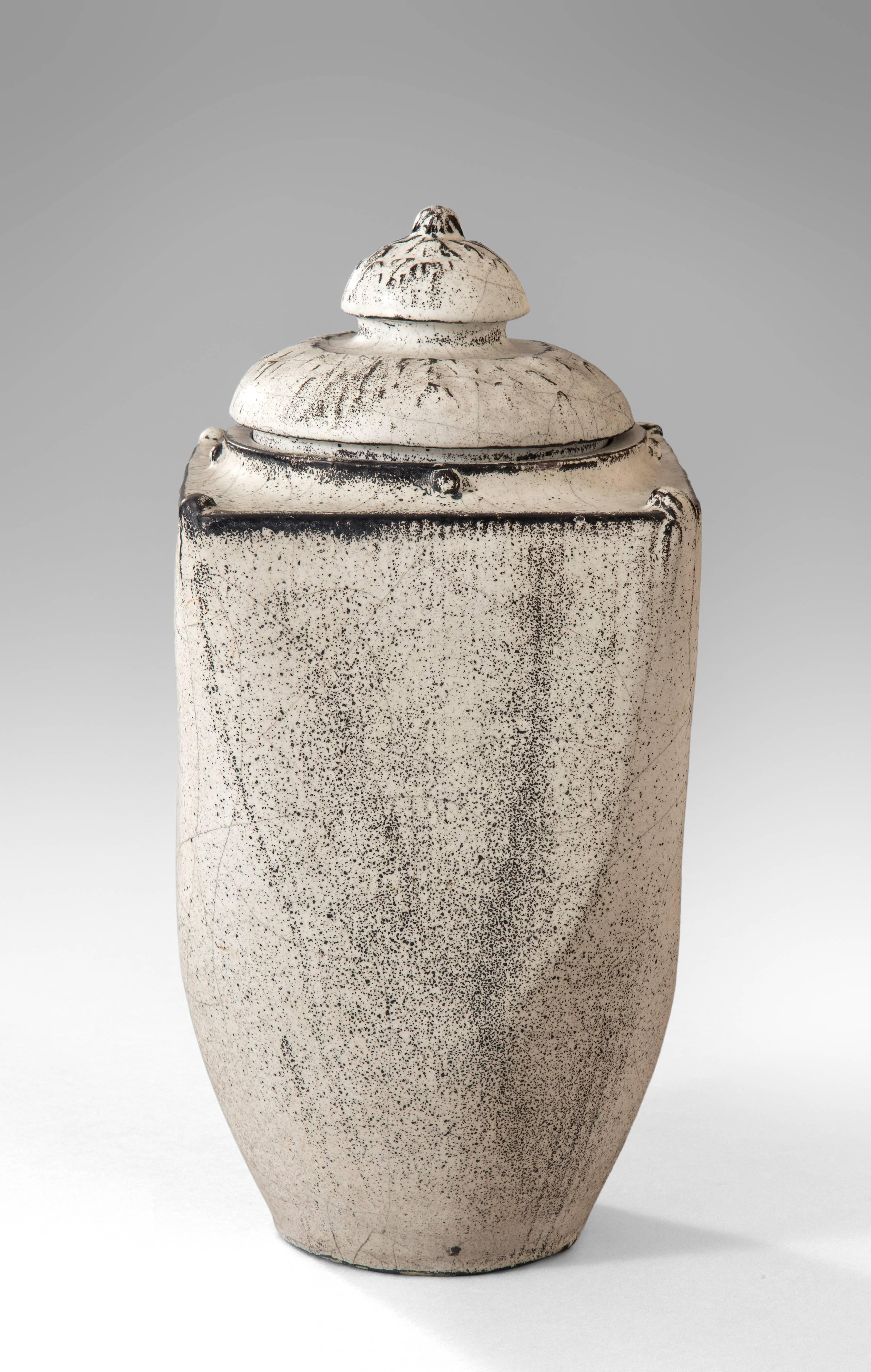 Modern Svend Hammershøi for Kähler, Exceptional and Rare Large Lidded Ceramic Vase