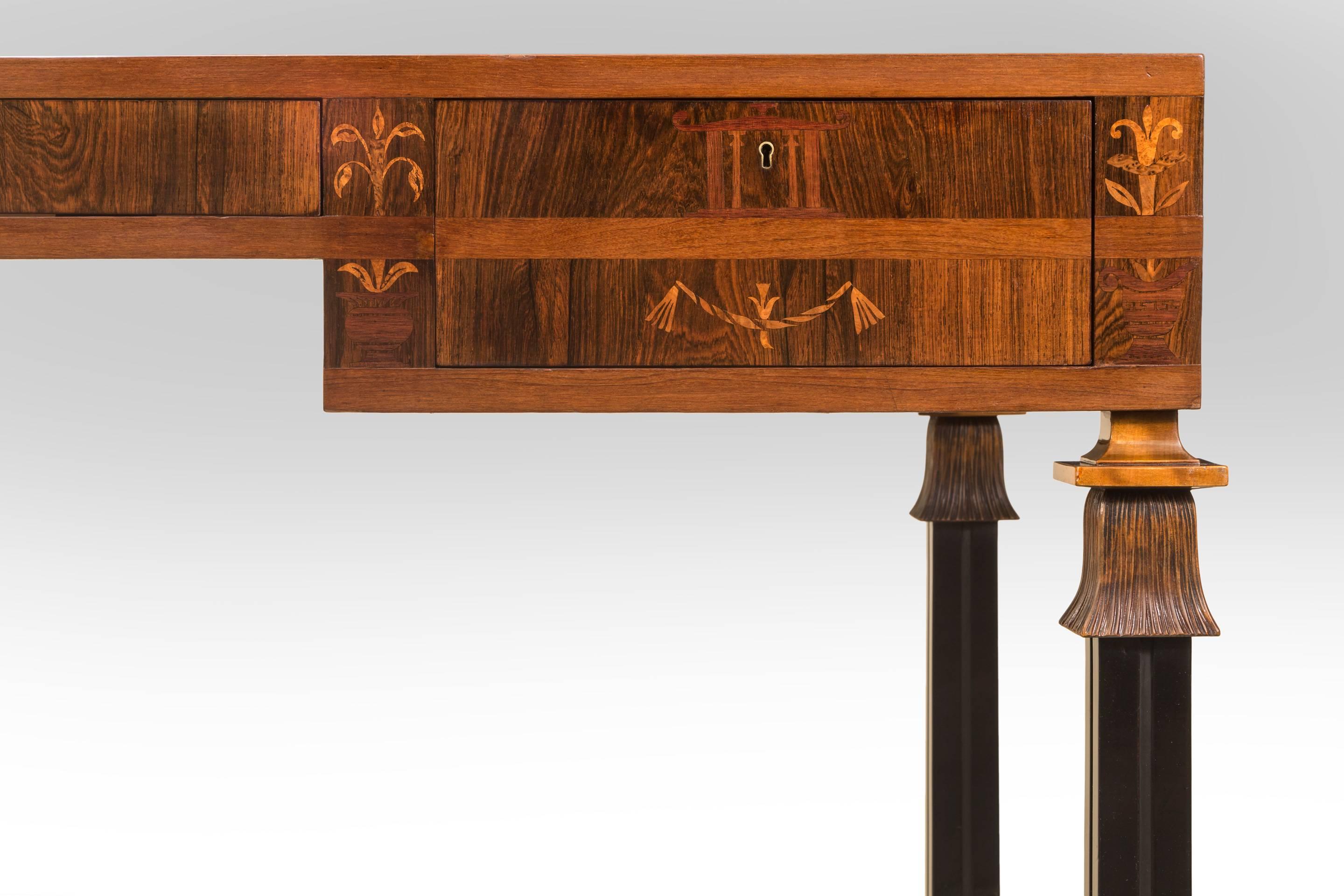 20th Century Carl Malmsten for Hjalmar Jackson, Important and Large Swedish Rosewood Desk For Sale