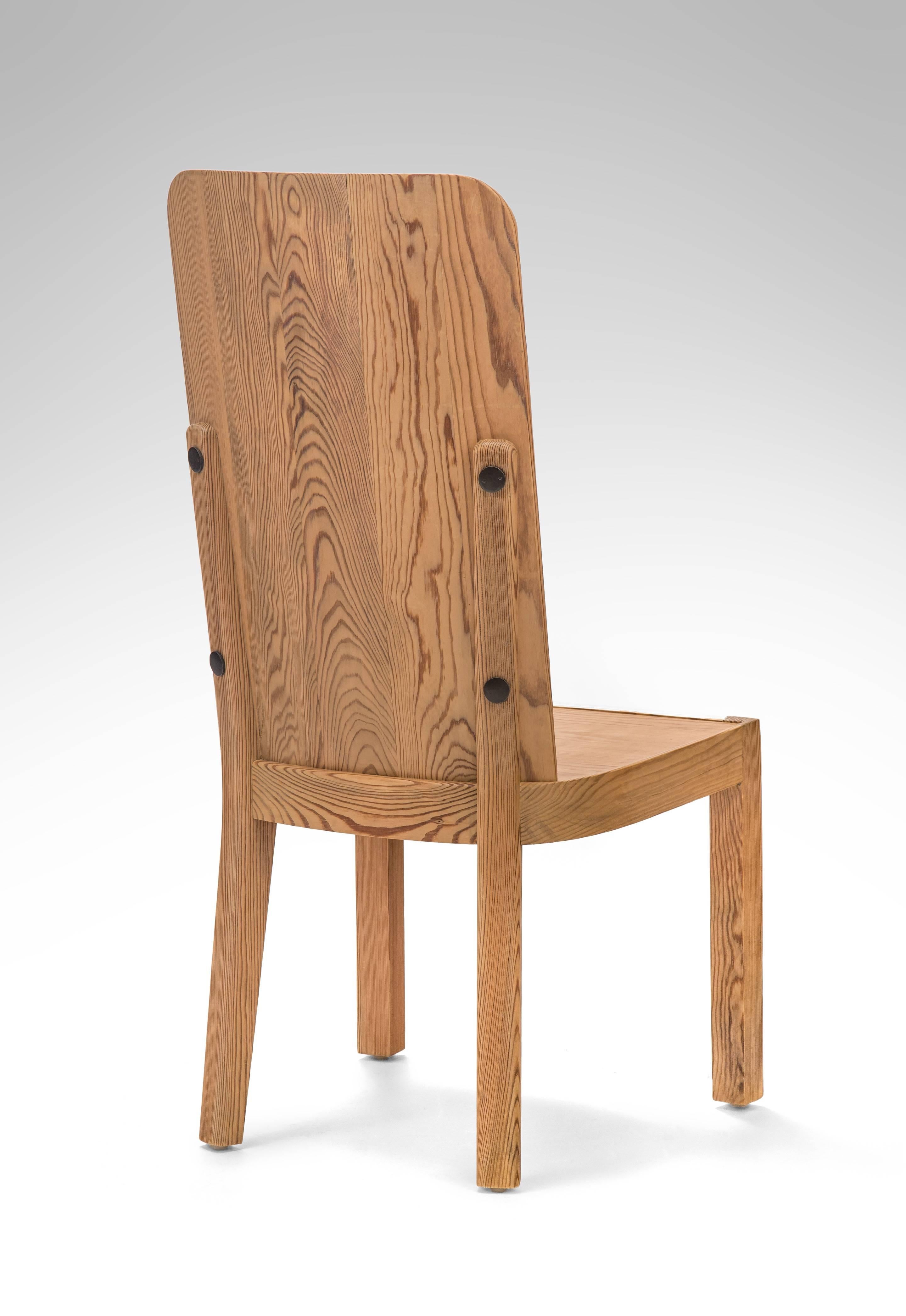 20th Century Axel-Einar Hjorth, Set of 4 Swedish High-Back Pine Lovö Chairs