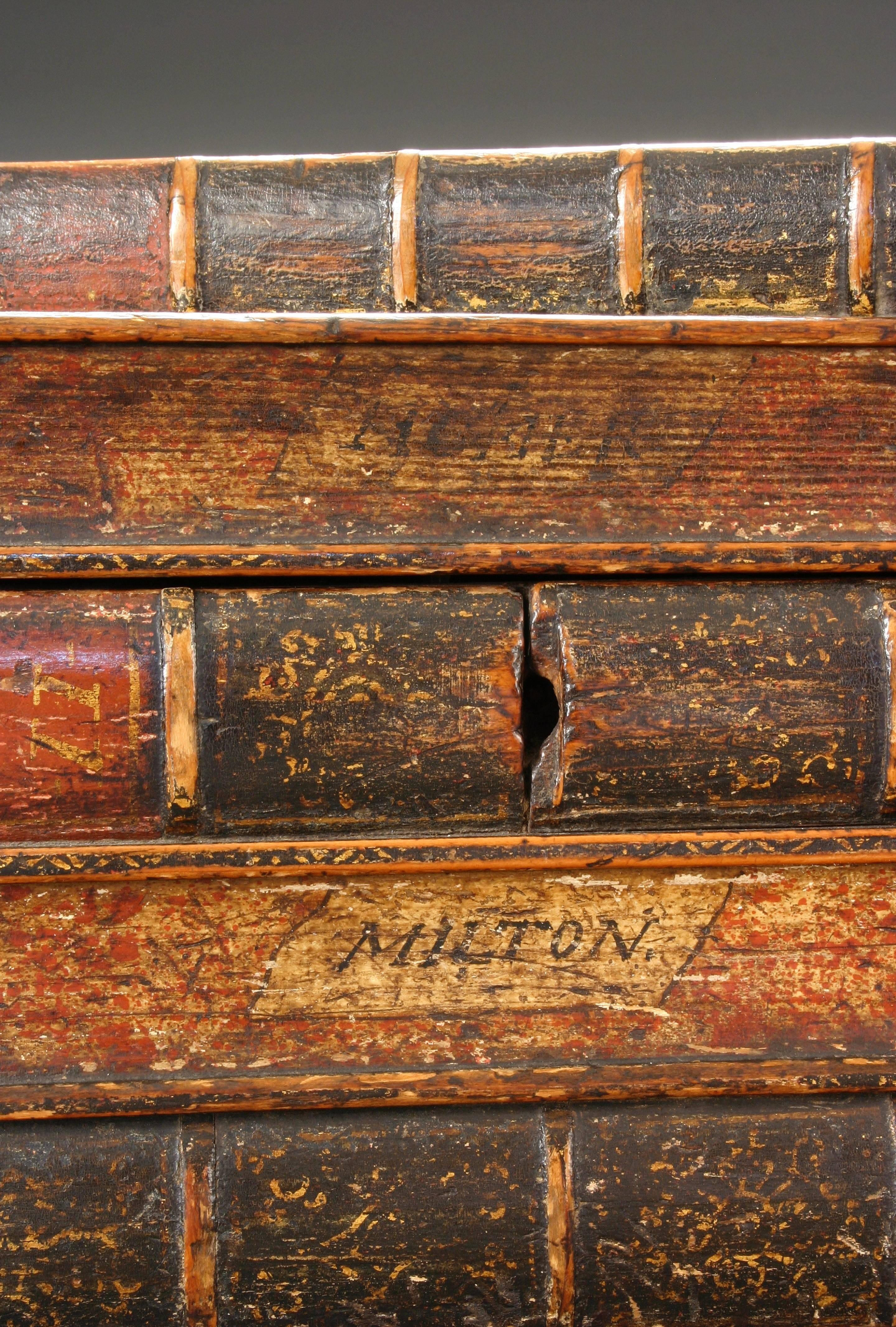 An English Painted Book Form Box Titles including Milton and Poetry In Good Condition For Sale In New York, NY